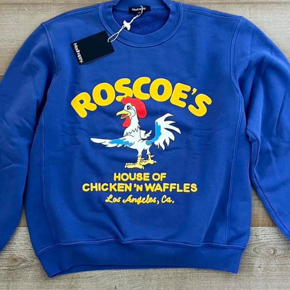Madhappy x Roscoe's Chicken & Waffles Fleece Crewneck Pullover Sweatshirt XS